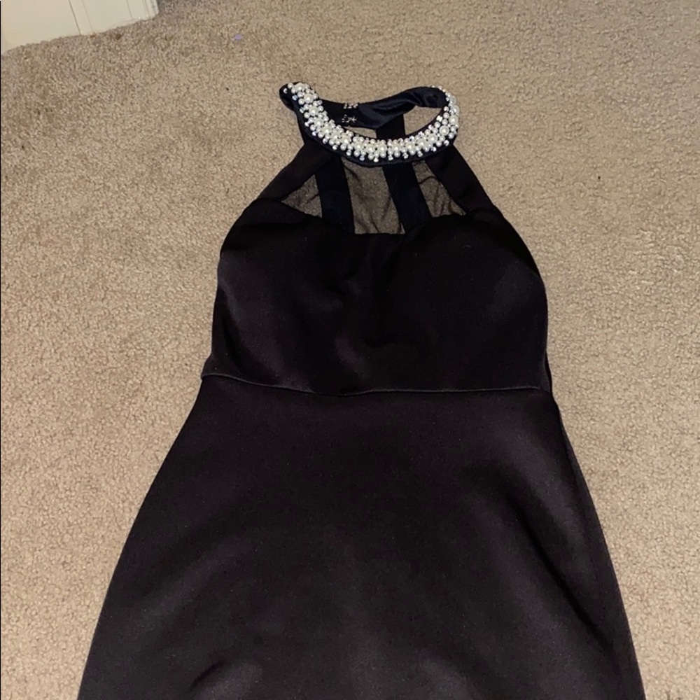 Black mini dress